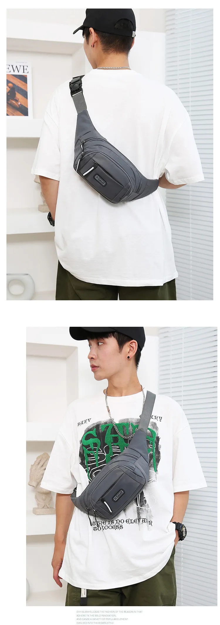 Men's Multifunctional Waist Bag Wear-resistant Waterproof Crossbody Bags - Image 4