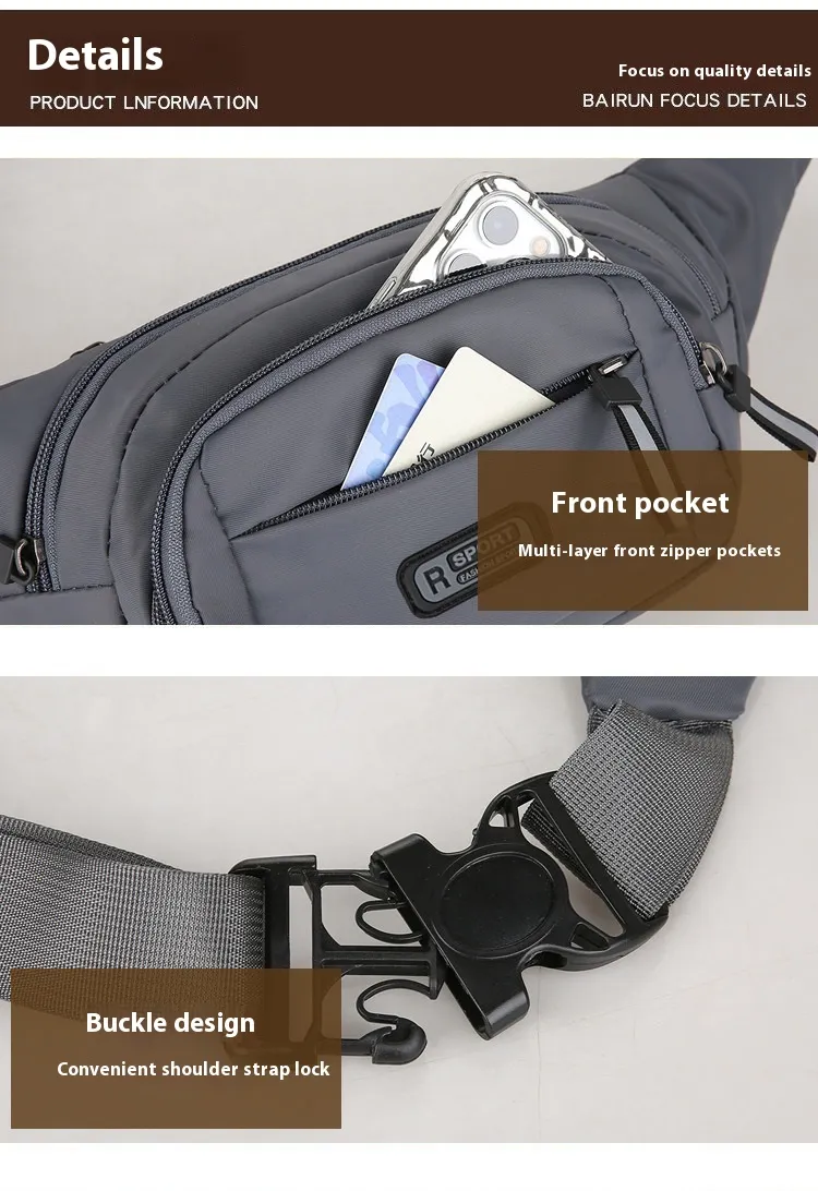 Men's Multifunctional Waist Bag Wear-resistant Waterproof Crossbody Bags - Image 3
