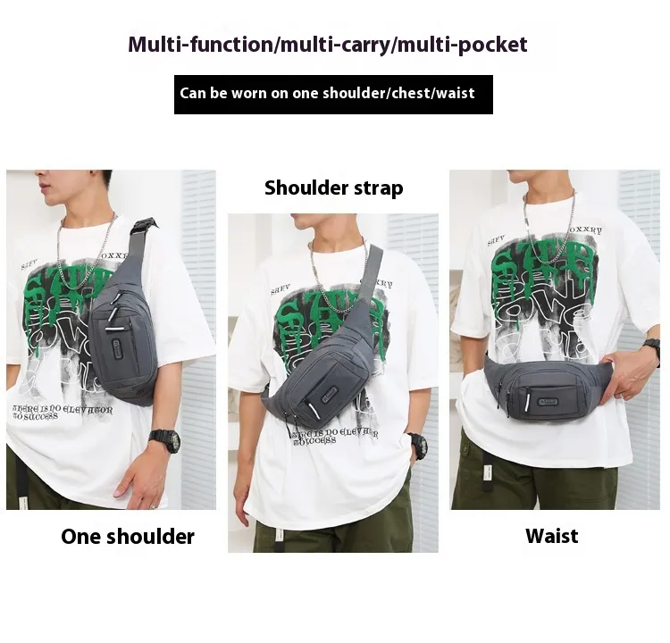 Men's Multifunctional Waist Bag Wear-resistant Waterproof Crossbody Bags